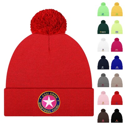 Beanie Cap With Pom