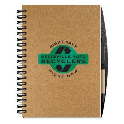 Recycled Journals w/Pen Safe Back Cover (7"x 10")