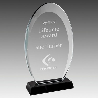 Oval Halo Glass with Base