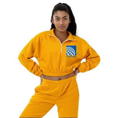 Cropped Polar Fleece Half Zip