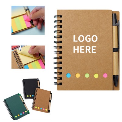 Eco-Friendly Sticky Memo Pad with Pen