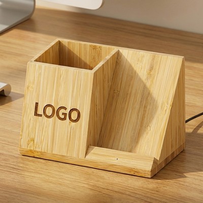 15W Fast Wireless Charger with Pen Holder for Home Office Supplies