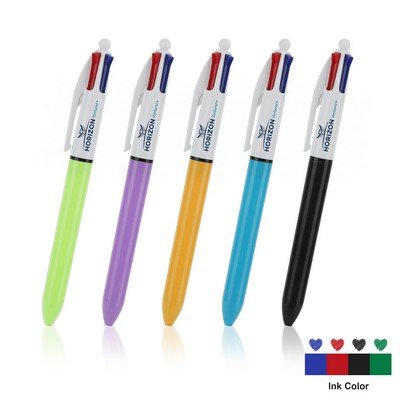 4-Color Retractable Ball Pens, Medium Point (1.0mm)