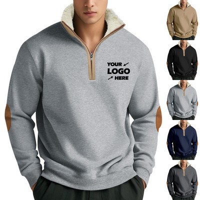 Men's Half-Zip Stand Collar Sweatshirt
