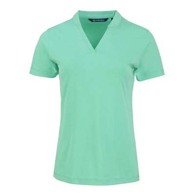 Cutter and Buck Ladies Forge Heathered Stretch Blade Top