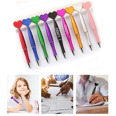 Custom Plastic Heart-Shape Matte Finish Gel Ink Ballpoint Pen