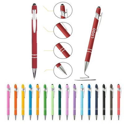 Retractable Multicolor Stylus Ballpoint Pen