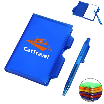 Plastic Case Notebook with Pen