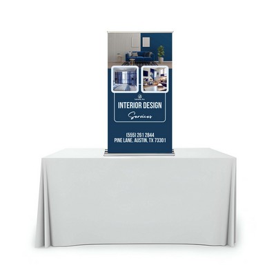 Silverstep Tabletop 24'' Retractable Banner Stand - 100% Sustainable Recycled (Graphic only)