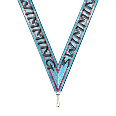 Sublimated Swimming Neckband w/ Quick Clip (7/8" X 34")