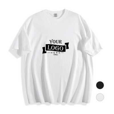 7.3 oz Oversize 100% Cotton Men's Short Sleeve T-shirt
