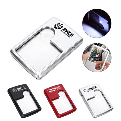 Square Acrylic Magnifier Whih LED Light