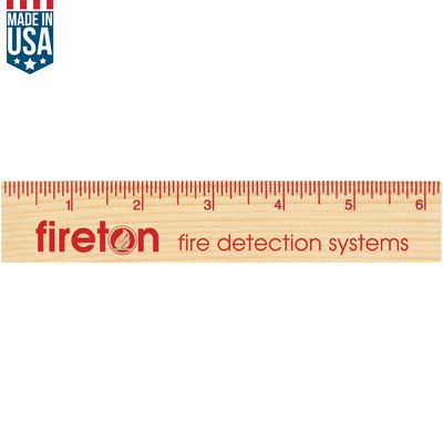 6" Natural Finish Ruler