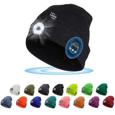 Bluetooth Beanie Hat with Light