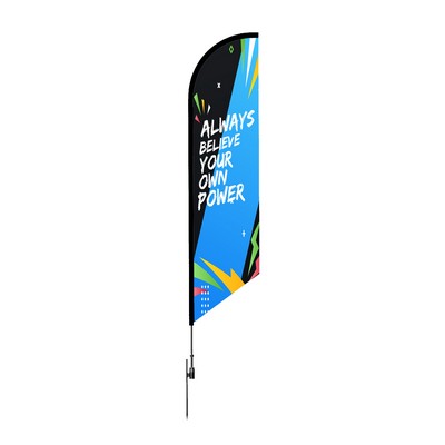 6' Angled Feather Flag -1 Side Imprint - Fabric Only