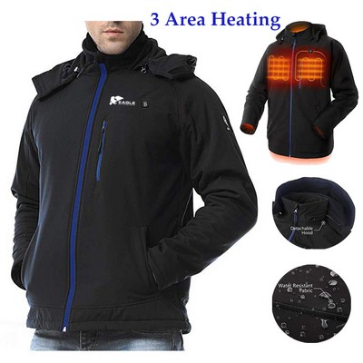 3 Area Heated Jacket Men Jacket Winter Warm Jacket