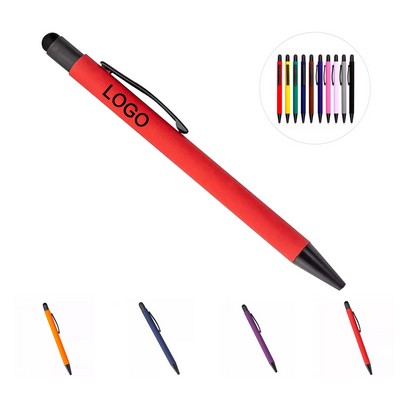 Rubber Stylus Ballpoint Pen