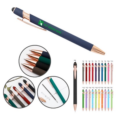 Stylus Retractable Ballpoint Pen With Stylus tip