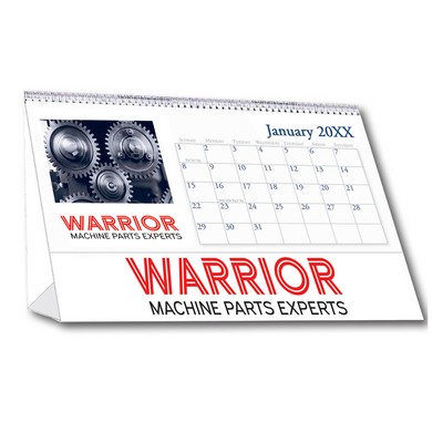 Full-Color Custom Desktop Tent Calendars w/Ad Lip (8 1/2"x6 1/4")