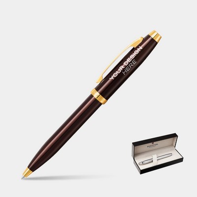 SHEAFFER® 100 9370 Glossy Coffee Brown Executive Ballpoint Pen w/ Gift Box