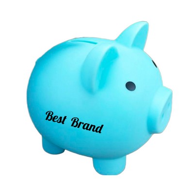 Pig-shaped Plastic Coin Bank