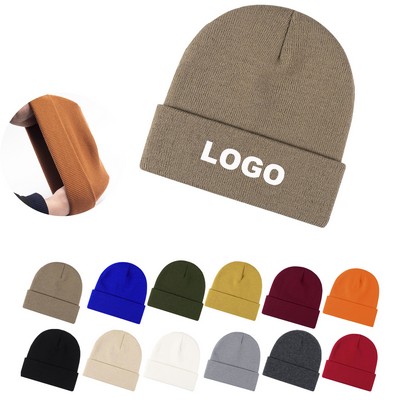 Unisex Cuffed Warm Winter Knit Beanie