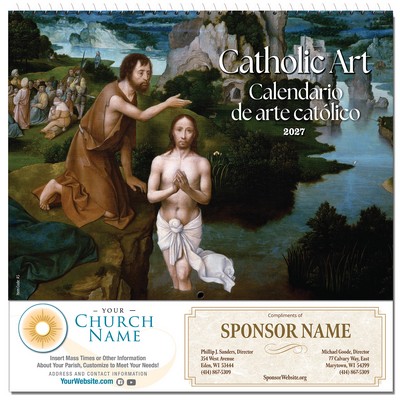 Catholic Art 2027 Wall Calendar - Spiral Bound (English/Spanish)