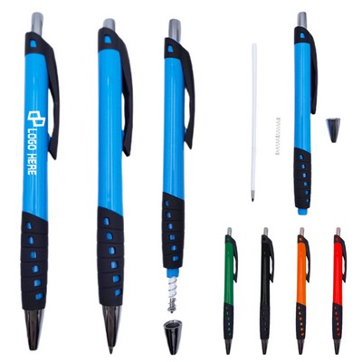 Click Action Plastic Ballpoint Pen