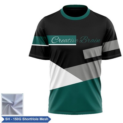 Sublimation Short Hole Mesh Short Slv Tee - Men, Women, Kids