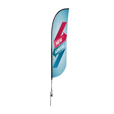 6' Convex Feather Flag -1 Side Imprint - Fabric Only