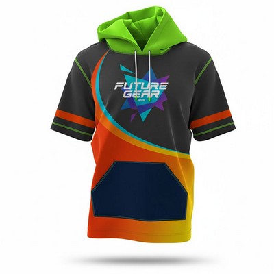 Unisex Lightweight Sublimated Short Sleeve Hoodie