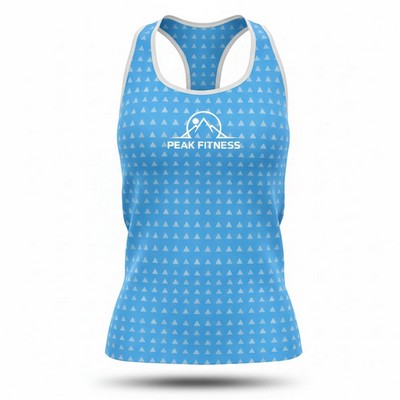Women's Sublimated Racerback Tank Top Brushed Milk Silk