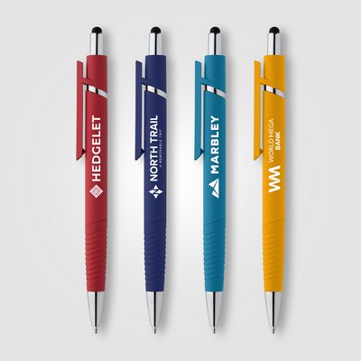 Aviator Softy Brights Pen w/ Stylus - Silkscreen