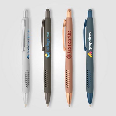 Avalon Softy Monochrome Metallic Stylus Pen - Full-Color Inkjet