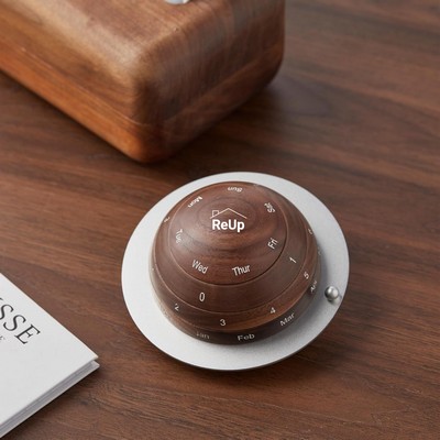 Wooden Rotating Earth Perpetual Calendar