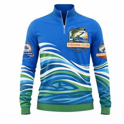 Unisex SolarProtect Sublimated Quarter Zip Pullover 180GSM