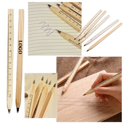 Eco-Friendly Wooden Ruler Pen