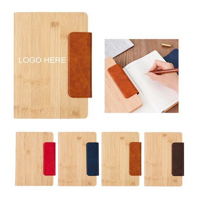 Bamboo-Textured PU Leather Notebook