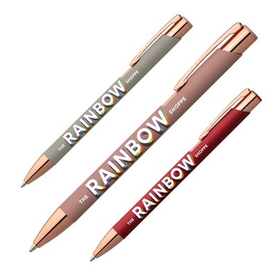 Leo Softy Rose Gold Metal Pen (Full Color Imprint)