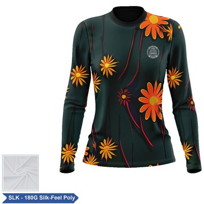 Women's Sublimation Long Sleeve T-Shirt - 180G Silk-Feel