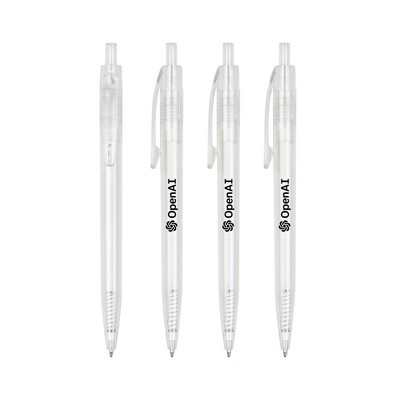 Union Printed - Lincoln Frosted Barrels Click Pen with 1-Color Logo