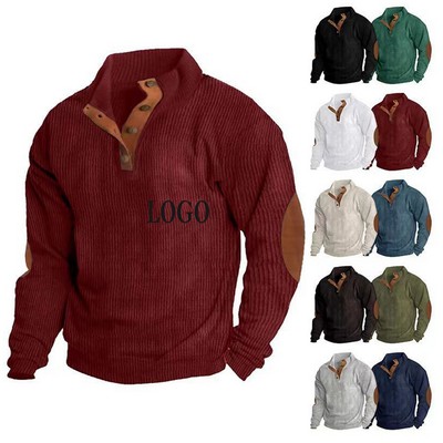 Vintage Corduroy Men's Sweatshirt Tops