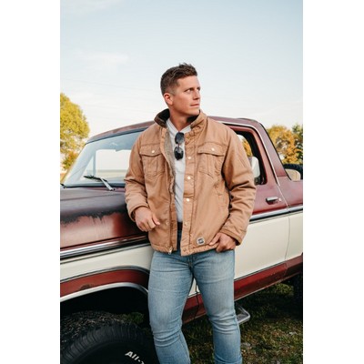 Berne Men's Vintage Washed Sherpa-Lined Work Jacket