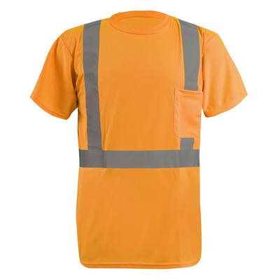 Occunomix LUX-SSETP2B SHORT SLEEVE WICKING BIRDSEYE T-SHIRT w/POCKET