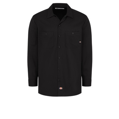 Dickies Shirts - Men's Industrial Cotton Long-Sleeve Work Shirt