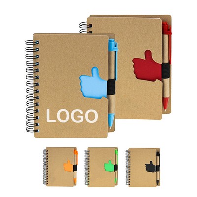 Eco-Friendly Spiral Notebook with Pen