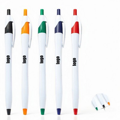 White Colored Push-Button Ballpoint Pen