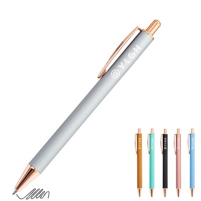 Rose Gold Clip Click Metal Pen