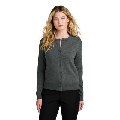 Port Authority® Women's Easy Care Crewneck Cardigan Sweater