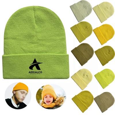 Winter Acrylic Knit Beanie Hat Cap